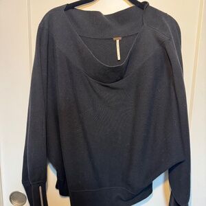 Free People Women's Wide Neck Sweater With Zipper Sleeves (Small)